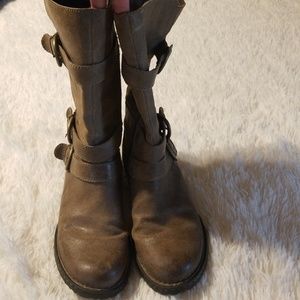 Born Taupe Buckle Boots - Worn Once!